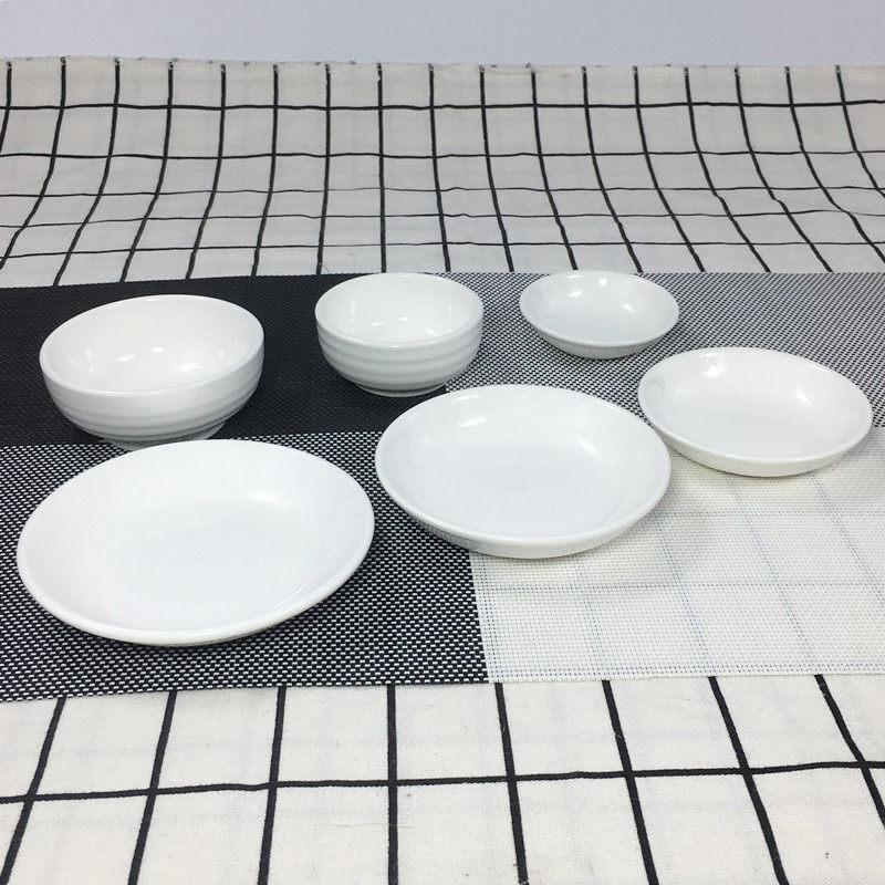 Pure White Ceramic Condiment Dishes - 3.8-inch (Set of 10)