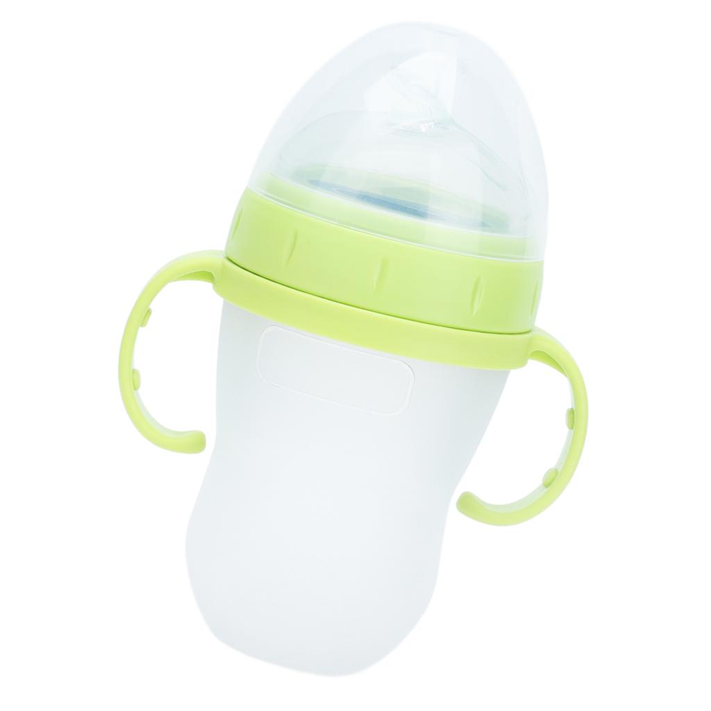 Baby Cereal Bottle Silicone Unisex Baby Squeeze Cereal Feeding Flow Bottle with Food Dispensing Spoon for Infant