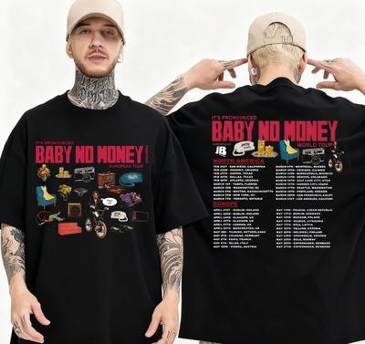 Bbno Is Pronounced As Baby No Money European Tour 2025 Tshirt Summer Male Rapper Humorous Cotton Tshirt Short Sleeve Shirt