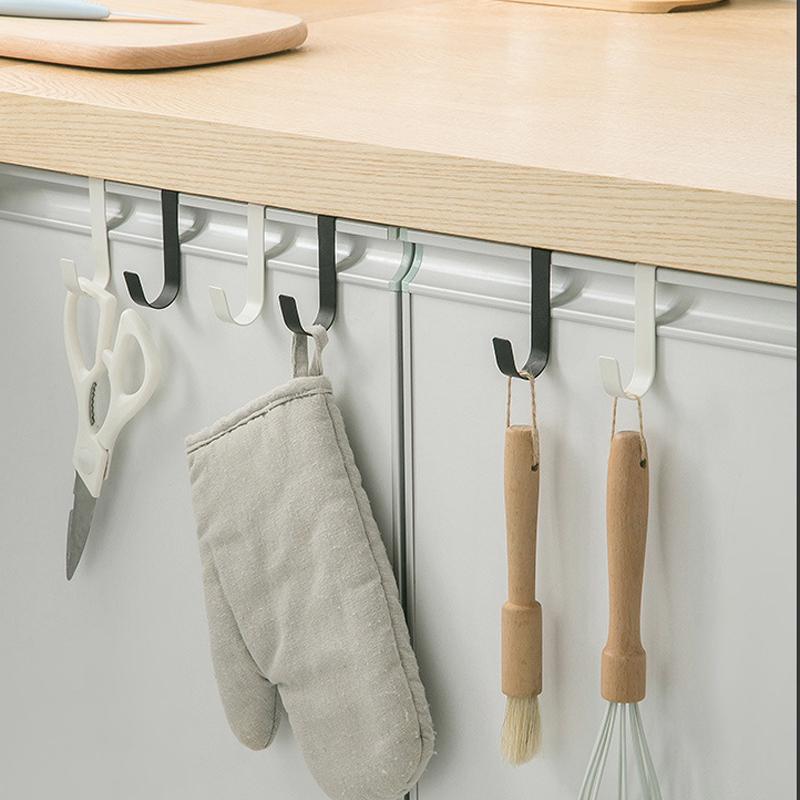 Metallhaken für Küchenschranktüren, Rückhaken für Badezimmer, Kleiderständer, Kleiderbügel, Hut, Handtuchhalter, Aufbewahrungshaken, Bürozubehör