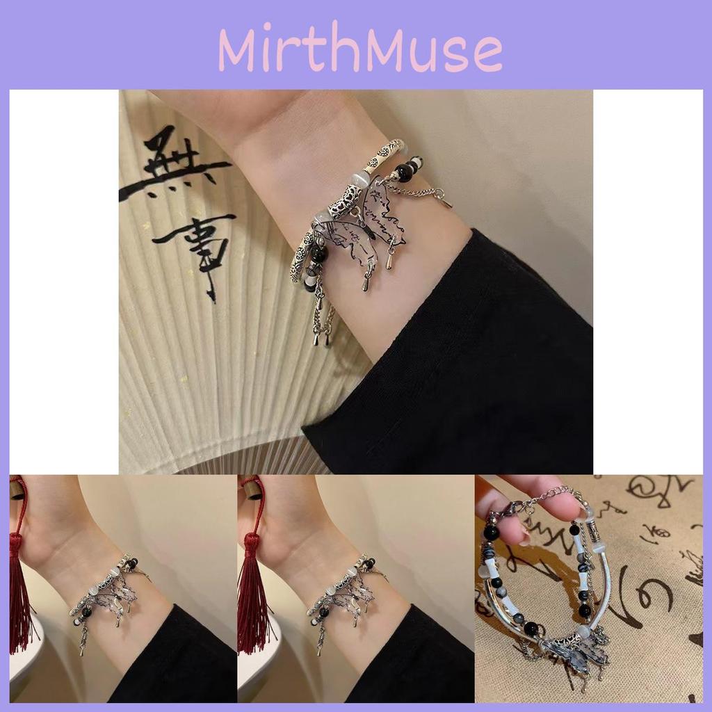 Distinctive Geometric Butterfly Double Layer Bracelet For Women New Style