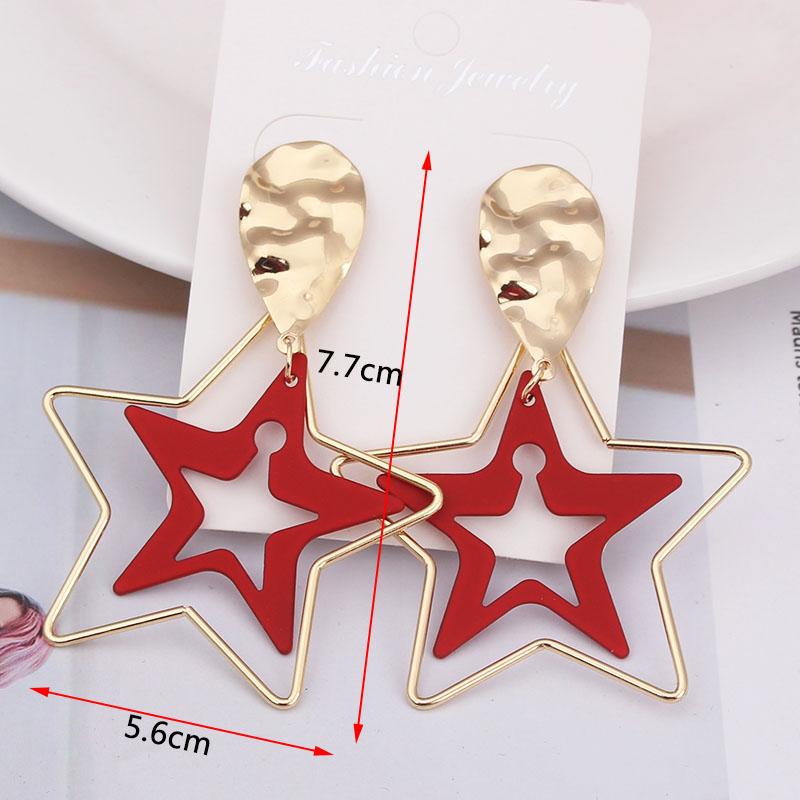 Cercei atârnători de culoare roșie pentru femei, cu pandantive din zirconiu simulat, cercei lungi pentru fete, temperament, cercei tip picătură în formă de inimă, zirconiu