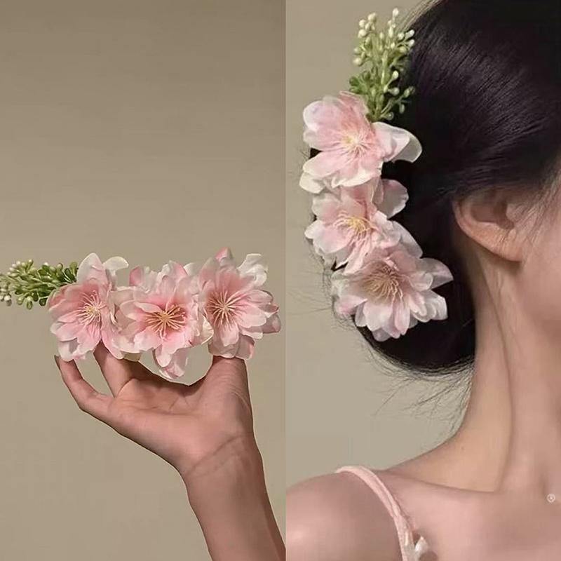 Exquisite Fashion Flower Hair Comb Spring Summer Flower Hair Sticks For Women Girls Elegant Beach Hair Accessories Gifts