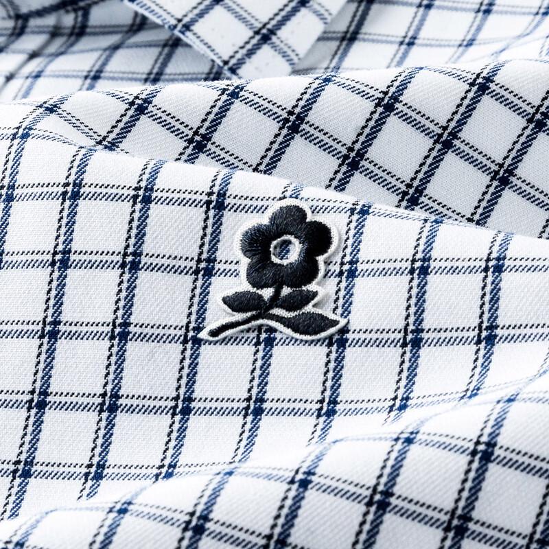 MONTAGUT Men's Easy-Care Plaid Long-Sleeve Casual Shirt