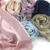 Women'S Hijab Shawl Pleated Chiffon With Stripes Natural Wrinkle Middle East Dubai Hijab
