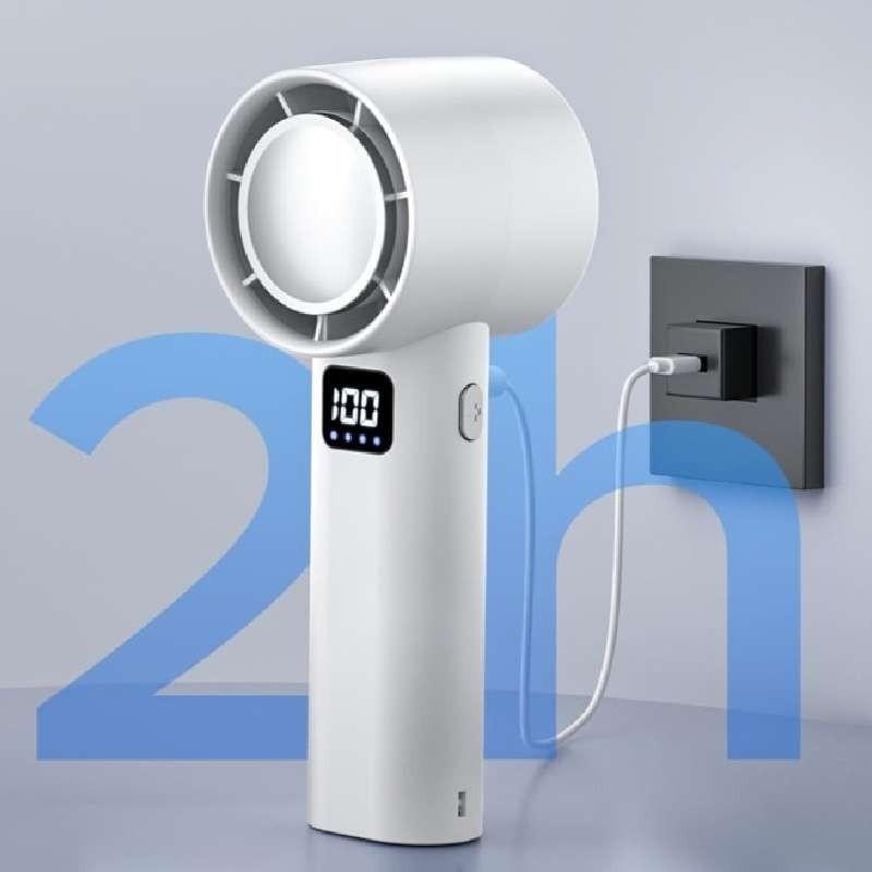 Small Usb Handheld Fan Adjustable Wind Speed High Power Long-lasting Battery Rechargeable Fan