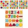 Montessori Zahlen- und Buchstabenpuzzle aus Holz für frühkindliches Lernen und kognitive Entwicklung