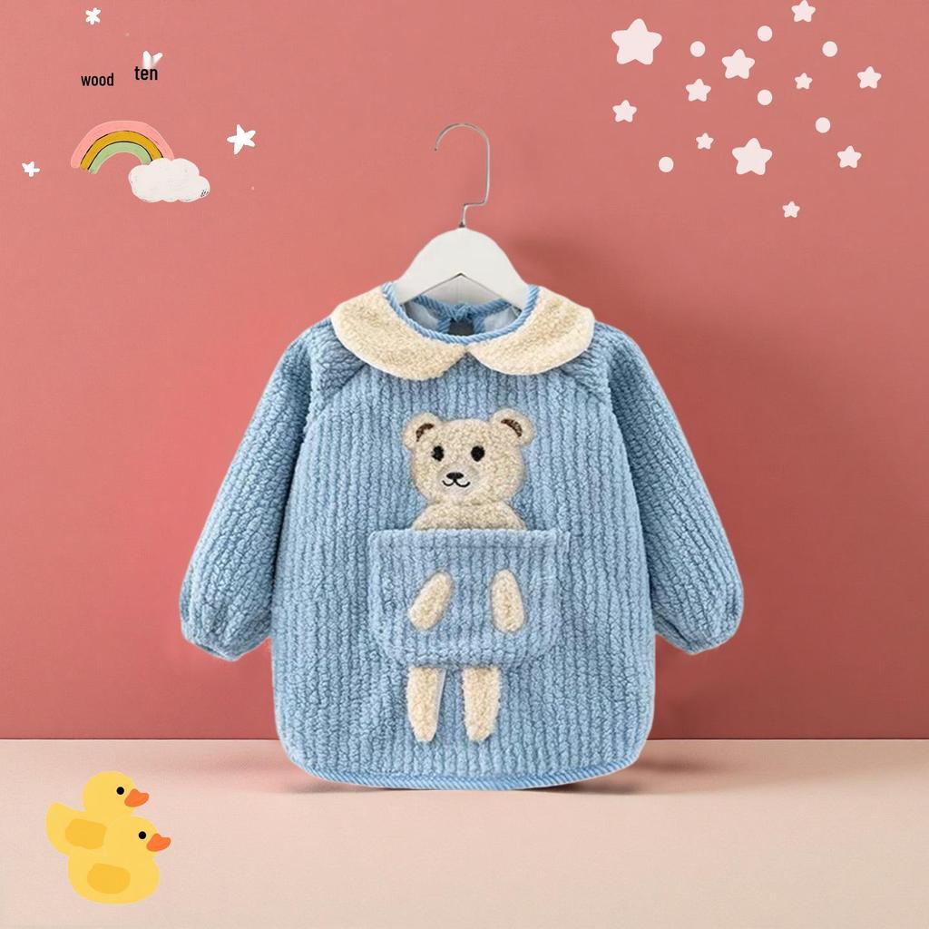 Stylish Waterproof Baby Coveralls for Autumn & Winter – Thickened, Stain-Proof Protective Clothing & Bib for Infants and Toddlers