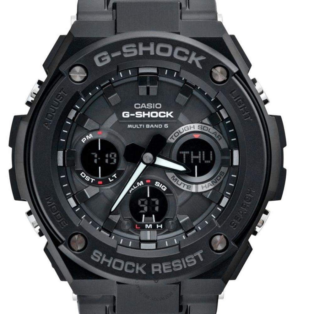 

Мужские часы Casio G Shock Quartz с черным циферблатом из нержавеющей стали