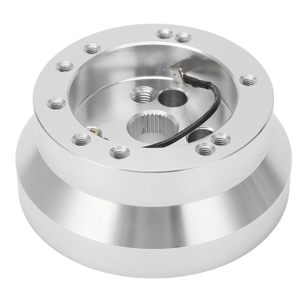 5 6 Hole Steering Wheel Short Hub Adapter Aluminum Replacement for JEEP Wrangler 1976?1995 Silver
