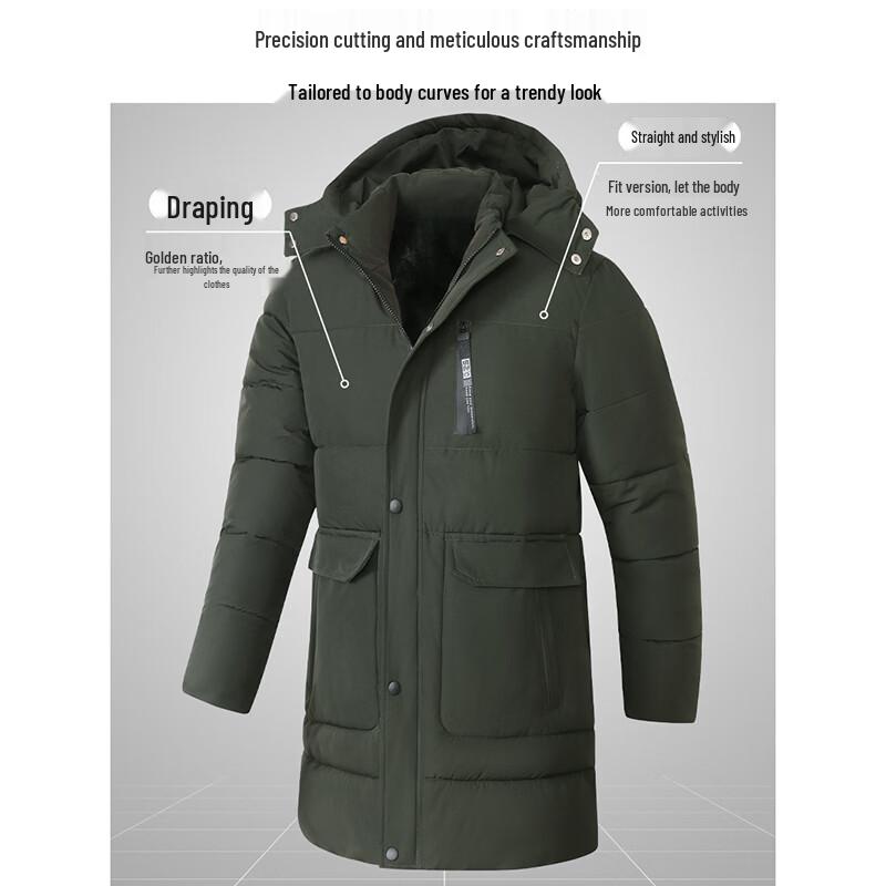 TUCANO Men's Mid-Length Quilted Winter Jacket