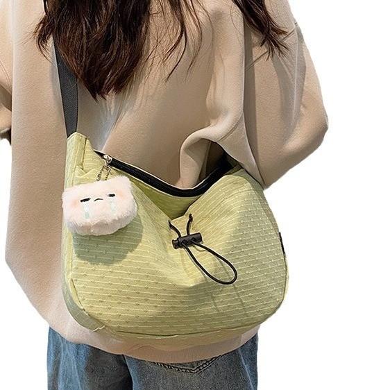 Soft Stylish Nylon Canvas Shoulder Tote Bag For Casual Travel In Vibrant Colors