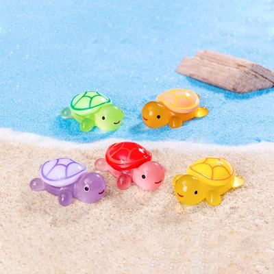 Cute Cartoon Resin Luminous Turtle Ornament Cartoon Aquarium Fish Tank Miniature Desktop Diy Home Decoration Accessories Gifts