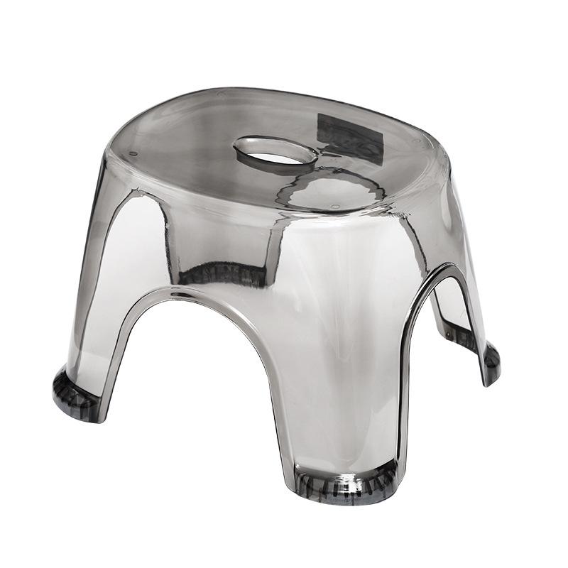 PET Transparent Thickened Low Stool - Versatile Small Chair for Living Room, Bathroom, or Coffee Table Use