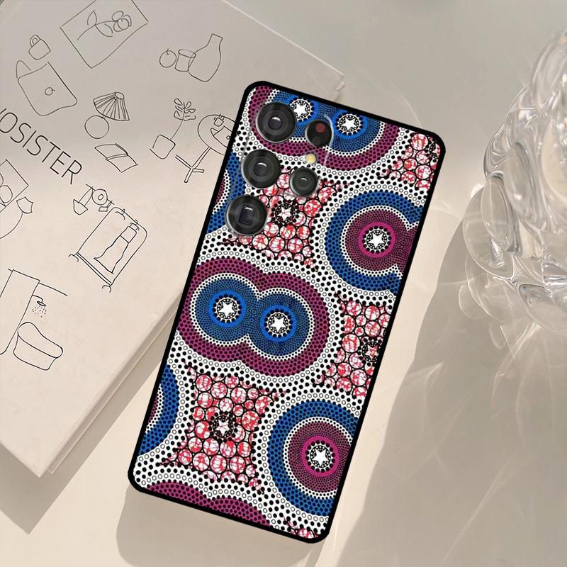 African Wax Fabric Phone Case For Samsung Galaxy S21 S22 S23 S24 S25 S26 Ultra S10 Plus S25 FE S20 FE Back Cover
