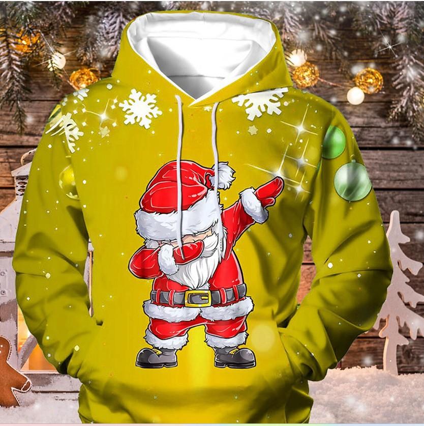 

Весна Осень Мужская Повседневная Свободная Рождественский Капюшон Пальто Мужская Спортивная Мода Пуловеры Толстовки 4XL