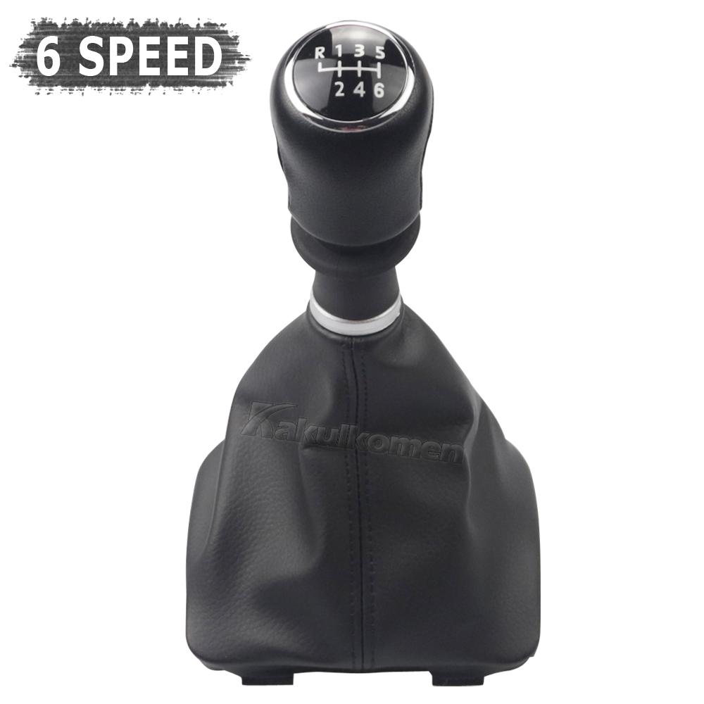 Car 5 6 Speed Gear Stick Shift Knob Leather Boot For VW Volkswagen T6 T7 Transporter Multivan Caravelle 2016 2017 2018