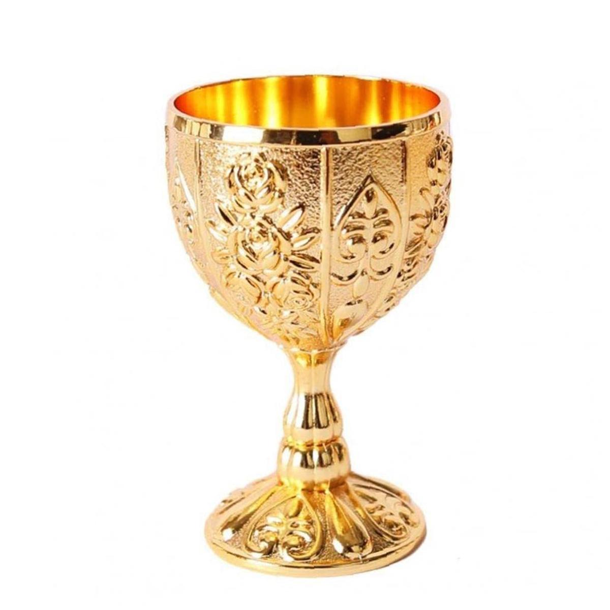 1 шт. Винтажный Кубок-Потир Готический Чаша для Причастия Чашка для Напитков Позолоченная Латунная Чаша Ренессанс Средневековый Королевский Кубок Римский Cha S