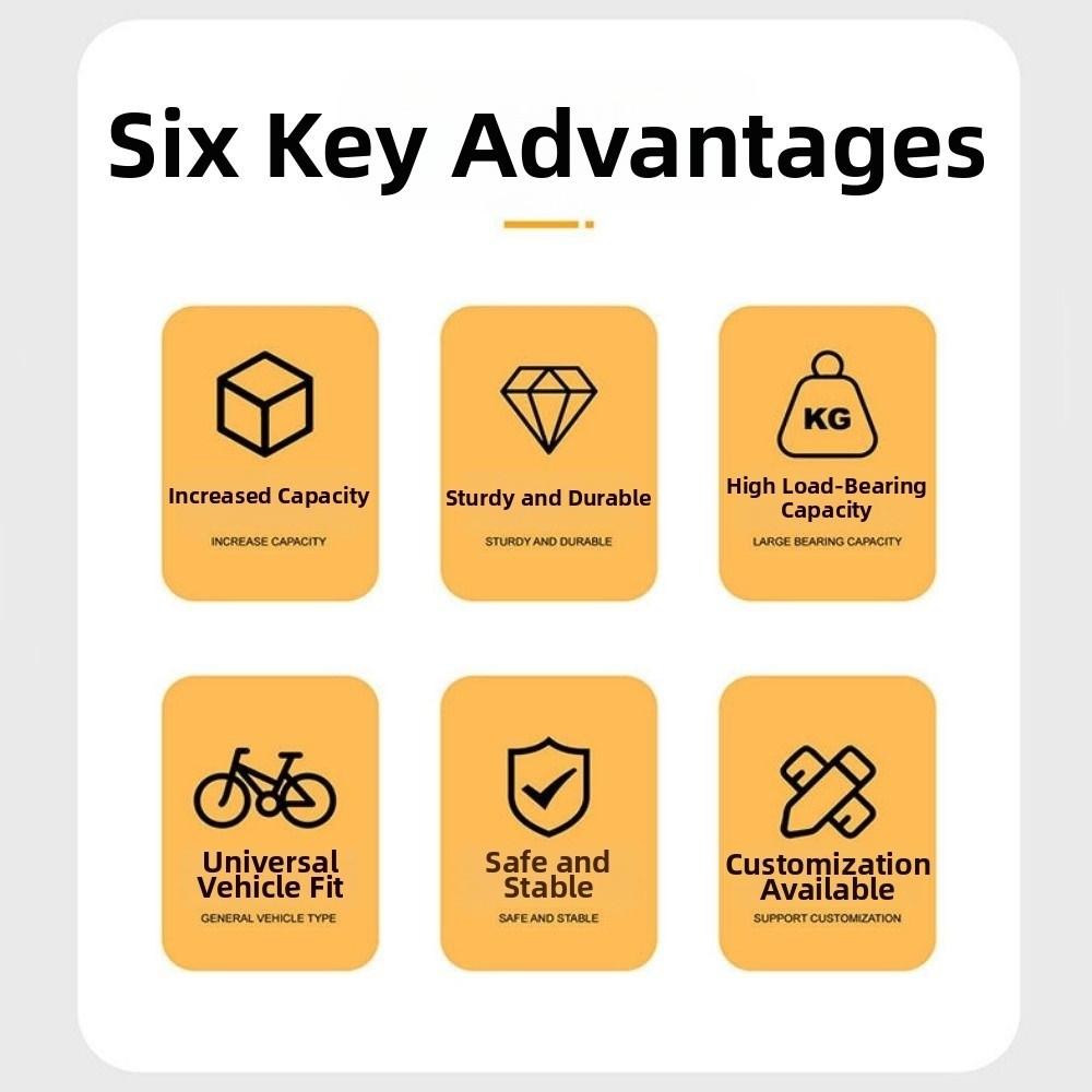 Metal Bicycle Rear Basket Easy To Install Backpack Storage Children's Folding Bike Accessories