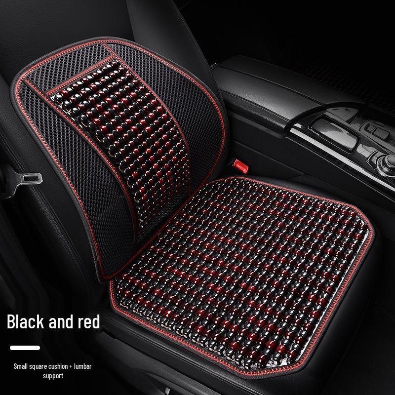 Breathable Wooden Bead Car Seat Cushion - Universal, Cool, Ventilated Mat for All Seasons