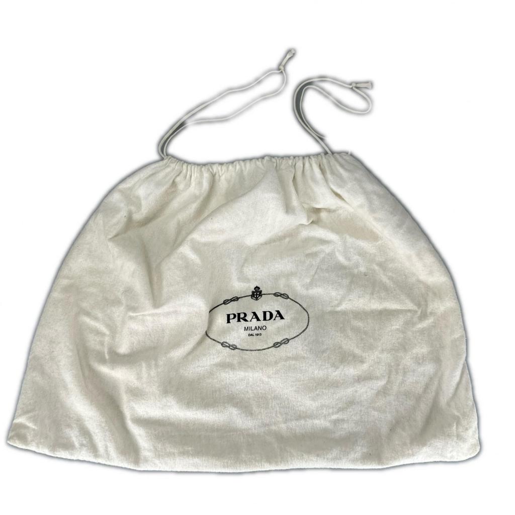 PRADA Triangular logo Tote Bag black Women used