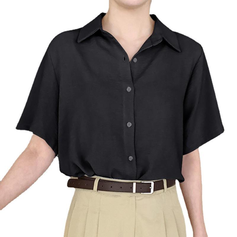 Women's Japanese-Inspired Loose-Fit Summer Top with Professional Elegance