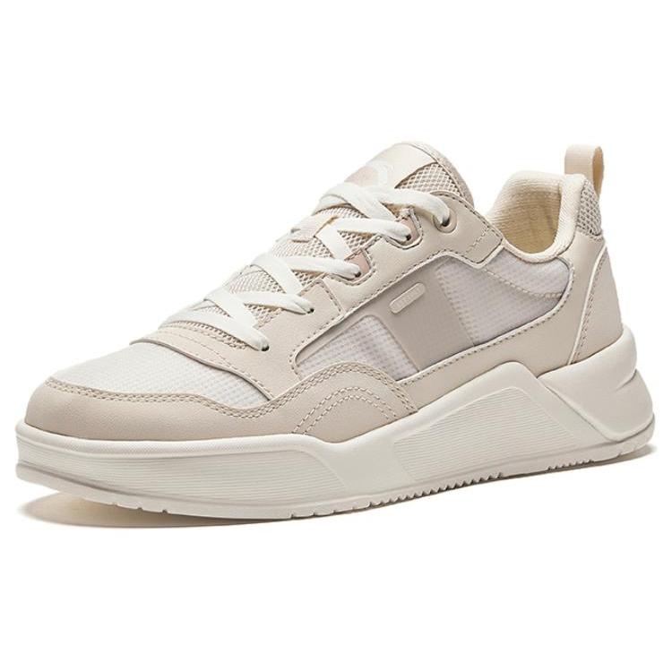 New Anta Glue Elastic Height Increasing Breathable Low Top Skateboard Shoes Women's Gray 922428003-2