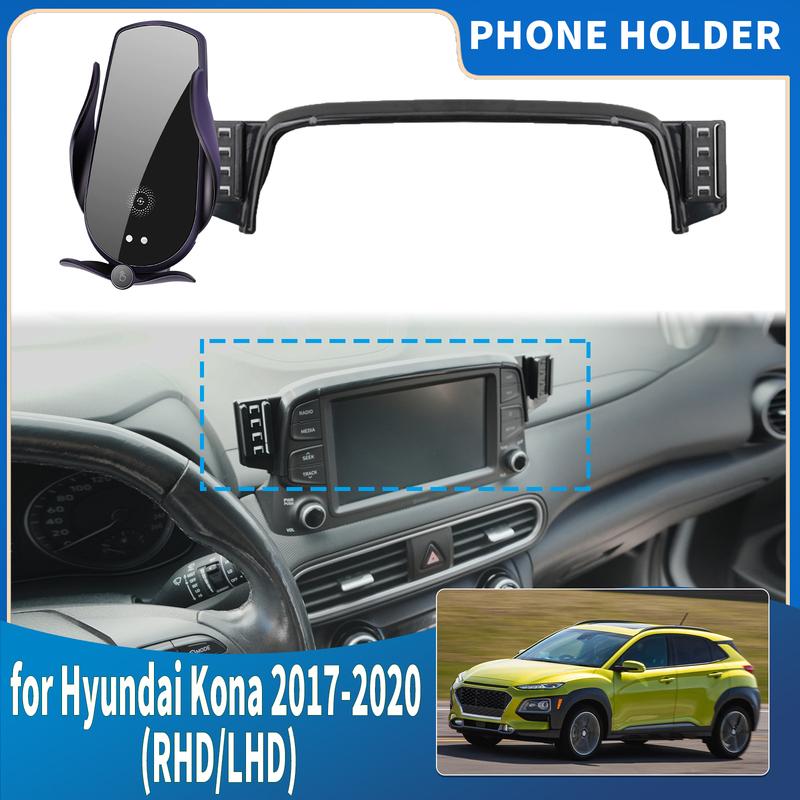 For Hyundai Kona 2017 2018 RHD LHD Integrated Screen Mount Phone Holder Mount Car Accessoires