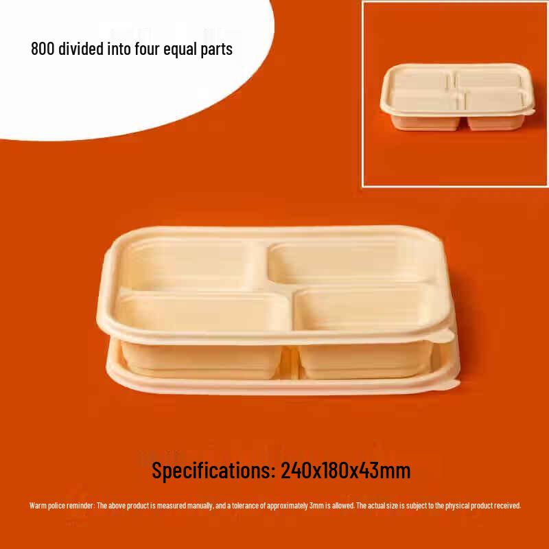 Liangdao 800ml 4-Compartment Eco-Friendly Disposable Food Containers
