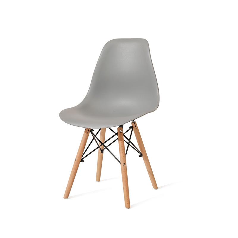 Nordic Modern Dining & Office Chair with Plastic Backrest - Simplistic Design for Home and Work.