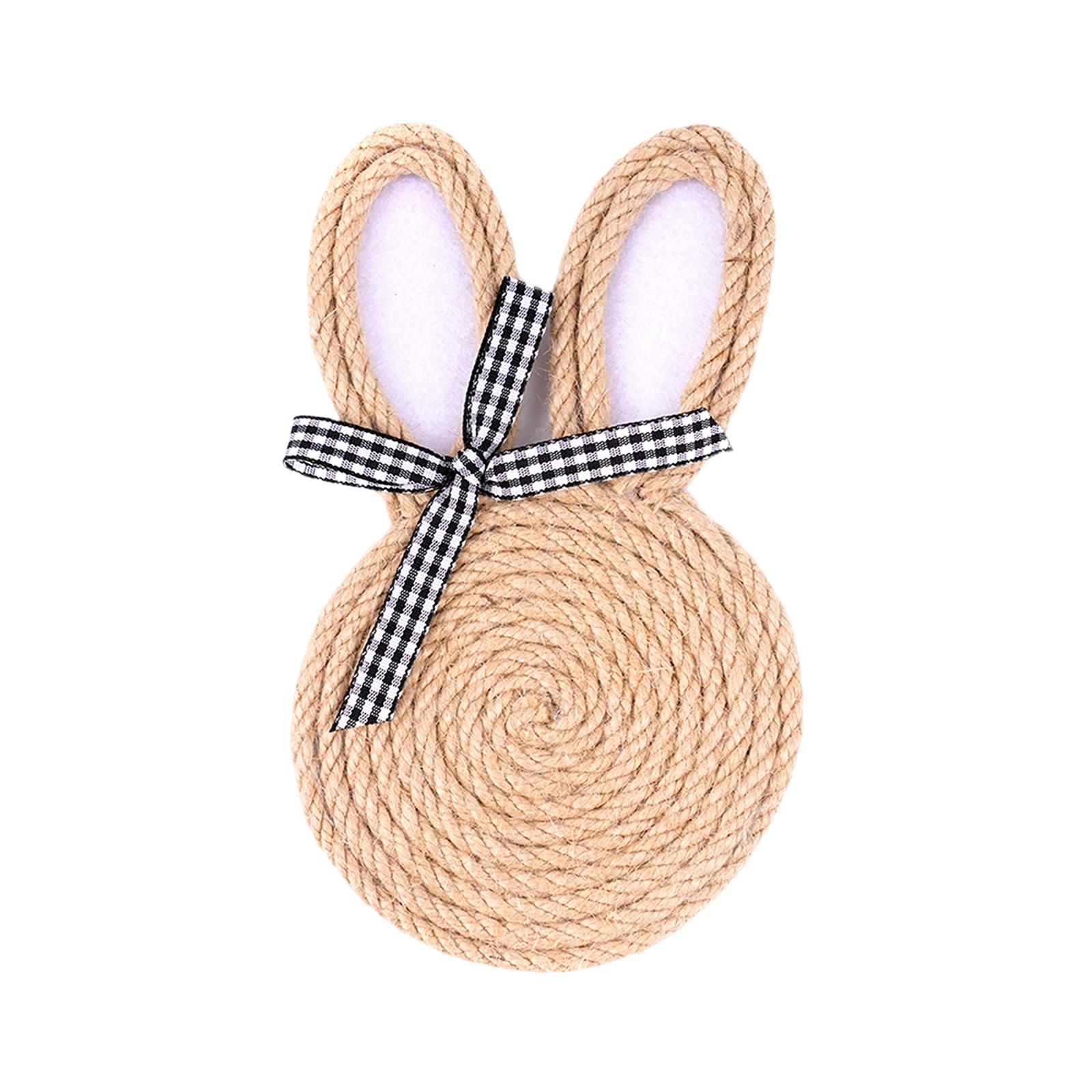 

Easter Bunny Rope Craft Holiday Party Table Decoration Heat Insulation Mat One Size