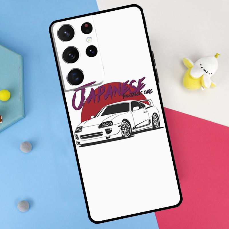 JDM Drift Car Back Case For Samsung Galaxy S25 S24 S22 S23 S26 Ultra Plus S20 S21 FE S10 S25 FE Soft Cover Galaxy S25 FE