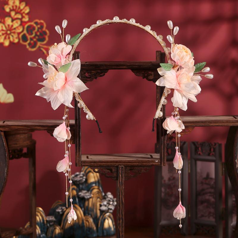 Elegant Ancient Chinese Hanfu Hair Accessories Tassel Headband Fairy Everyday Hairpins Retro Alloy Hairbands