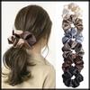 White Fang Scrunchie Hair Hair Hair Highly AZ547 Tie, Accessory, Clip, Stylish, Elastic, Simple, Women's, (White)