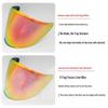 Mirror Visor for OF626 COMPASS Half Helmet with Sun Protection, Electroplated, Day and Night Use