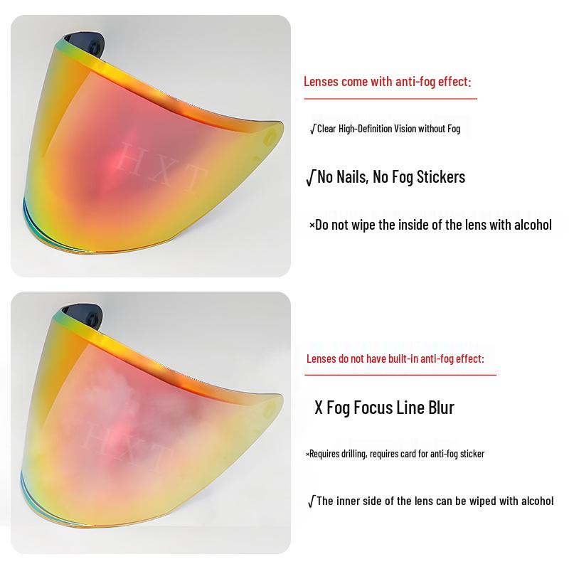 Mirror Visor for OF626 COMPASS Half Helmet with Sun Protection, Electroplated, Day and Night Use
