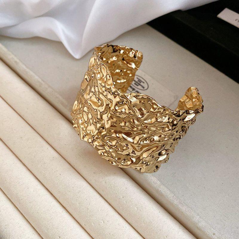 Exaggerated Bracelet Women's Fancy Light Luxury Minority Exquisite Golden Bracelet Arm Ring Summer Young Open Bracelet