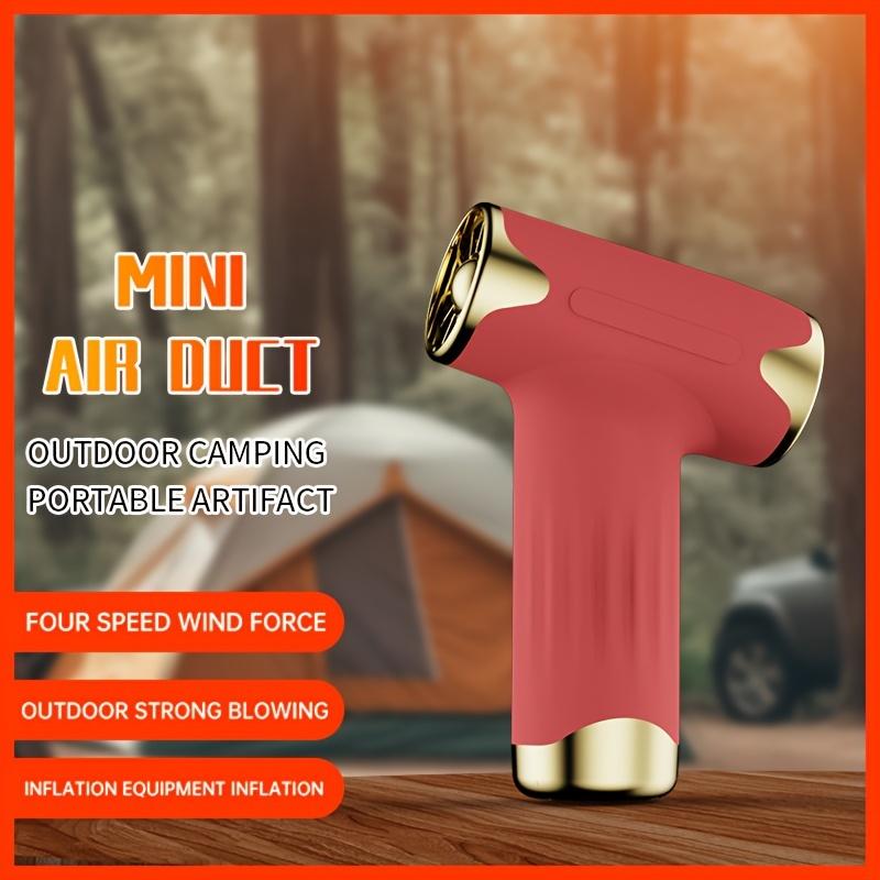 New high-speed turbo brushless motor hair dryer, handheld strong wind dust blower, charging bladeless camping mini fan