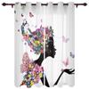 Butterfly Woman Fantasy Flower Petals Window Curtains Home Decor Living Room Curtains Kid's Room Cortinas For Kitchen Bedroom