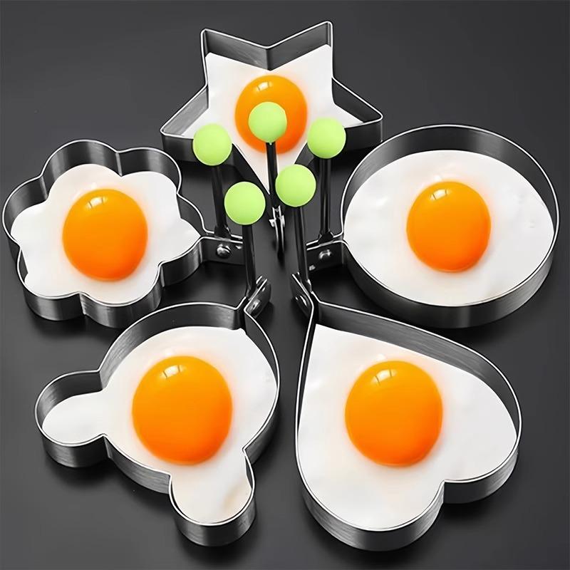 Stainless Steel Pancake Mold Ring with Handle Adjustable Shape Kitchen Baking Tool for Cooking Batter Pancakes Crepes and Eggs