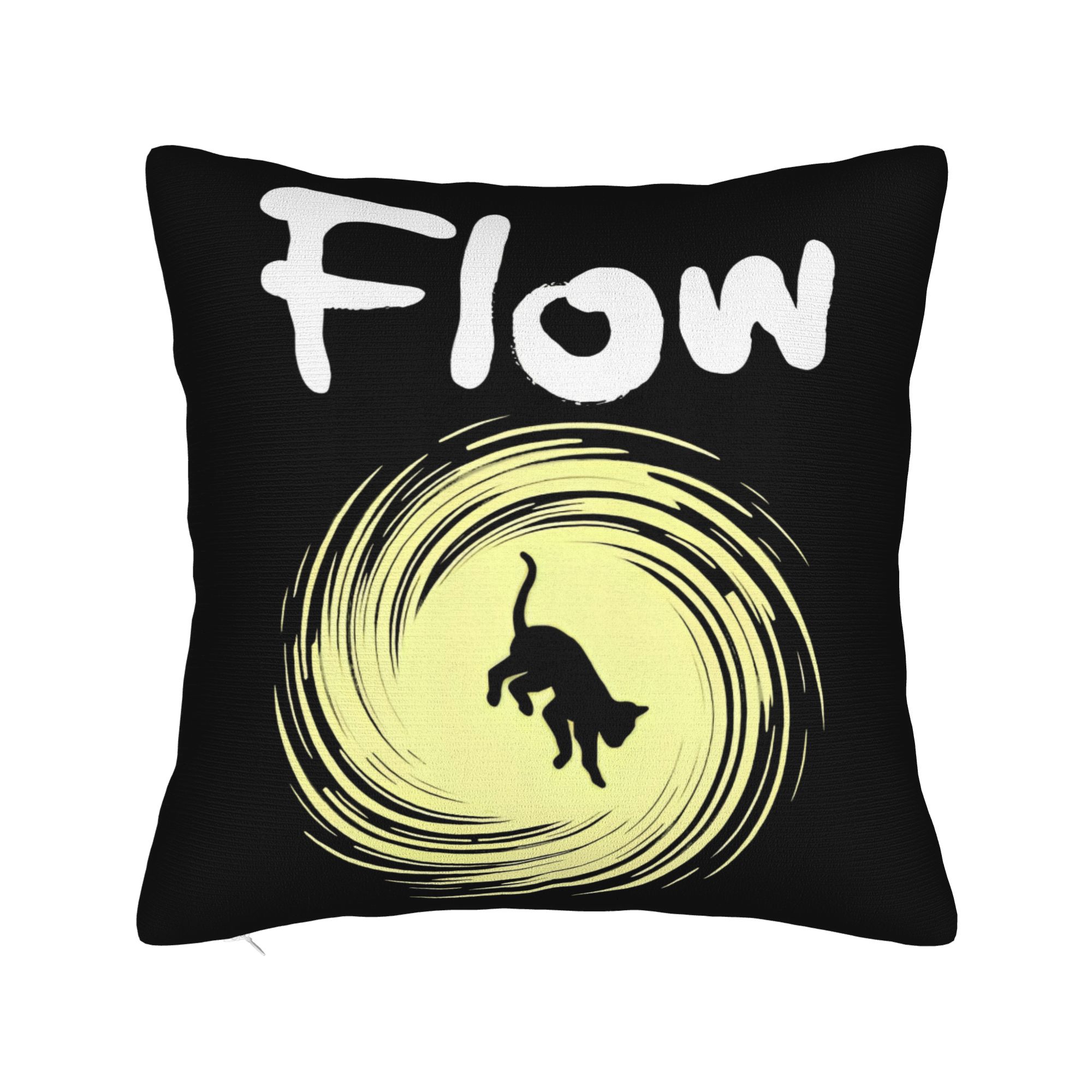 Flowing Movie Cat Pillowcase Printed Fabric Cushion Cover Decorative Cartoon Animated Movie Throw Pillow Case Cover Dropshipping 12x12Inch