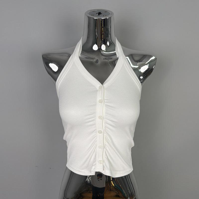 Korean Dongdaemun Slimming Sexy Halter Tank Top for Women