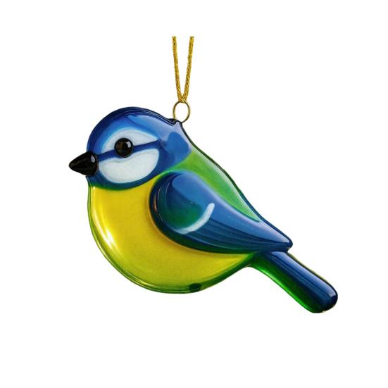 

Christmas Birds Ornament Plastic Hummingbird Robin Owl Blue Jay Kingfisher Xmas Tree Hanging Ornaments Memorial Gifts for Bird Lovers Nature H