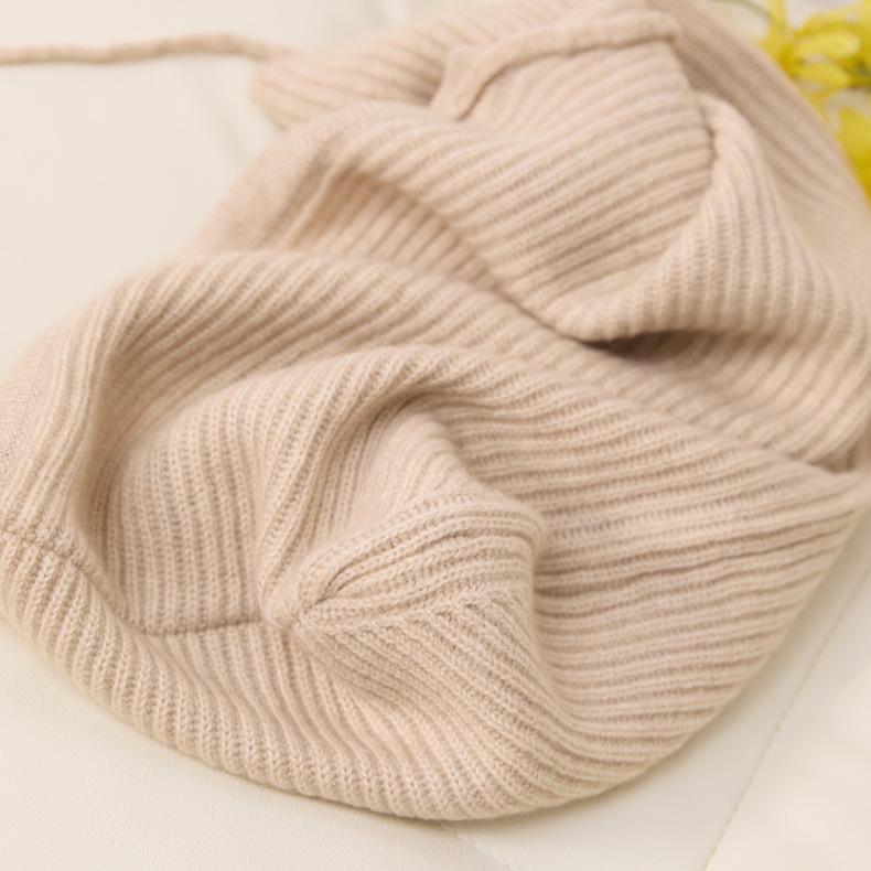 Unisex Winter Cashmere Knitted Hat & Beanie Neck Warmer
