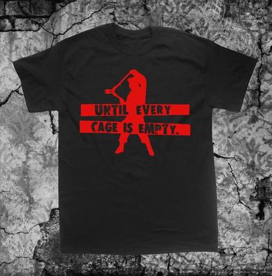 Animal Liberation Front 100% Cotton Plus Vegan Vegetarian T-Shirt ALF Animal Welfare Rights Punk Crass Subhumans Loose Tops#Color