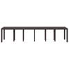 Garden Table Brown 350 X 100 X 74 Cm Poly Rattan