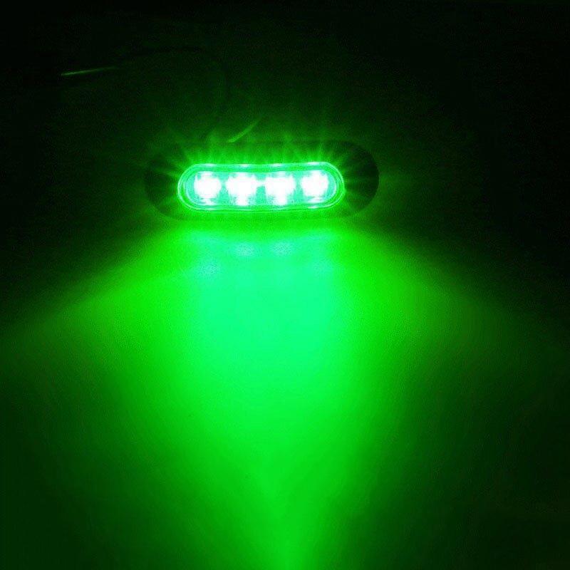 4PCS 12V-24V 4 SMD Led Side Marker Indicator Car Lights Front Rear for Trucks Cab RV Trailer Amber/Red/White/Green/Blue Back Up Lights 1
