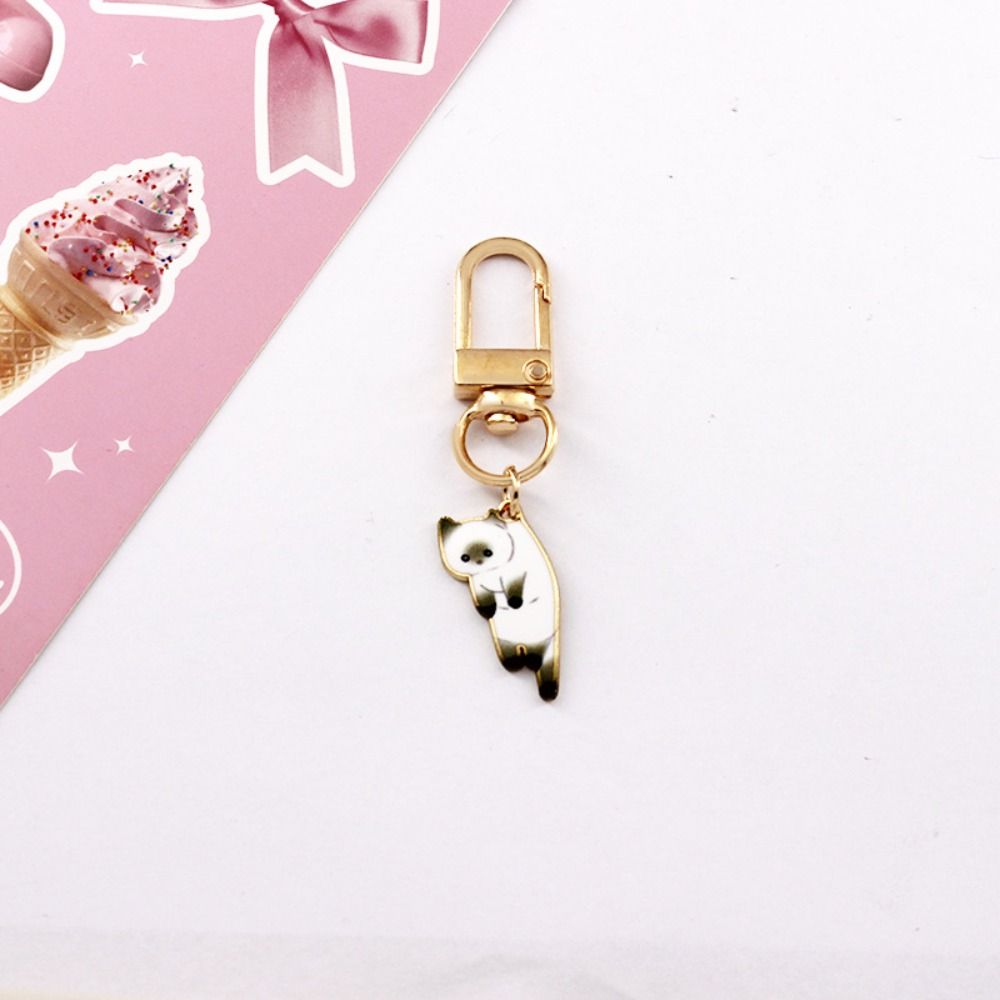 Korean Style Kitten Charm Zinc Zinc Alloy Keychains Zinc Zinc Alloy Cartoon Birthday Gift