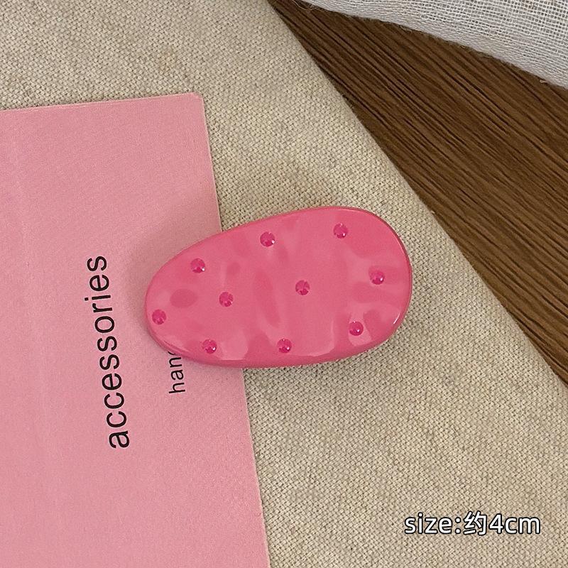 Cute Polka Dot Hair Clips Women Colorful Oval Hairpins Sweet Daily Hair Accessories for Girls Side Bangs Clip Headwear