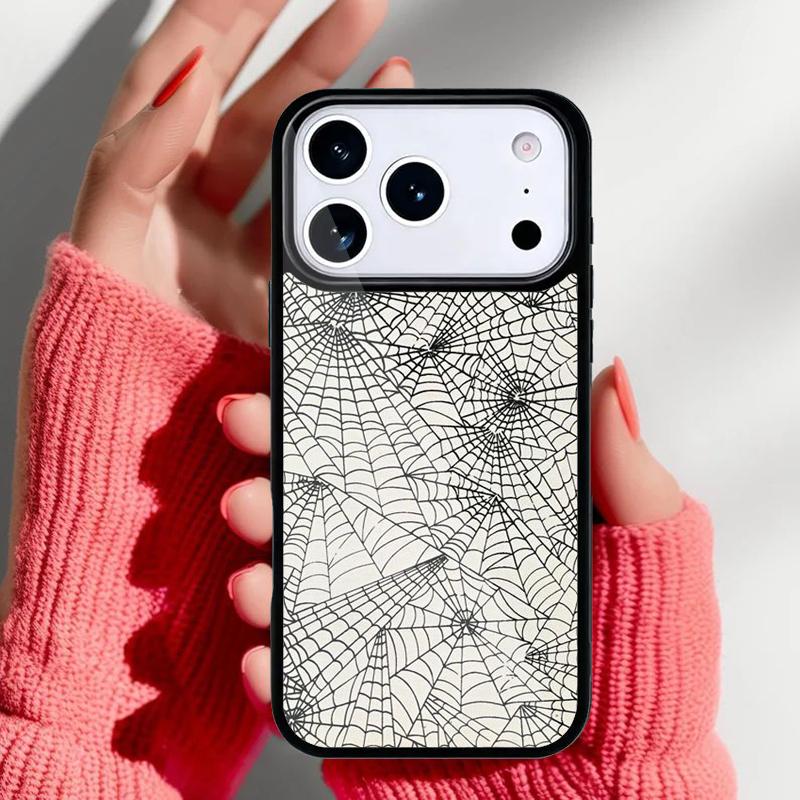Spider Web Head Mask Phone Case for iPhone 17 Air 16e 15 14 13 Pro Max Back Cover for 12 11 Pro Coque
